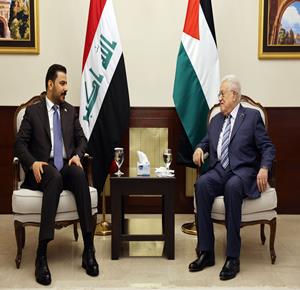 الرئيس محمود عباس، يلتقي رئيس مجلس الوزراء العراقي علي الزيدي والوفد الوزاري المرافق، في العاصمة الأردنية عمّان.