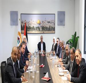 نائب رئيس دولة فلسطين حسين الشيخ، يعقد اجتماعا مع محافظي المحافظات الشمالية