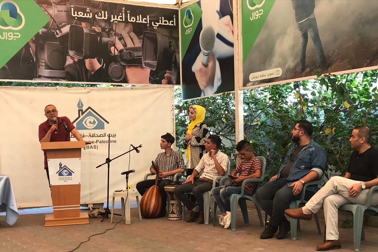 وزير الثقافة عاطف أبو سيف يلقي كلمته خلال الحفل
